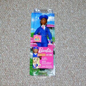 2018 Mattel Barbie 60th You Can Be Anything African American Pilot Doll MIB NEW